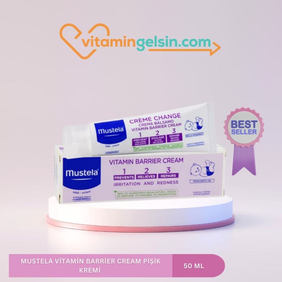 Mustela Vitamin Barrier Cream Pişik Kremi 50 ml