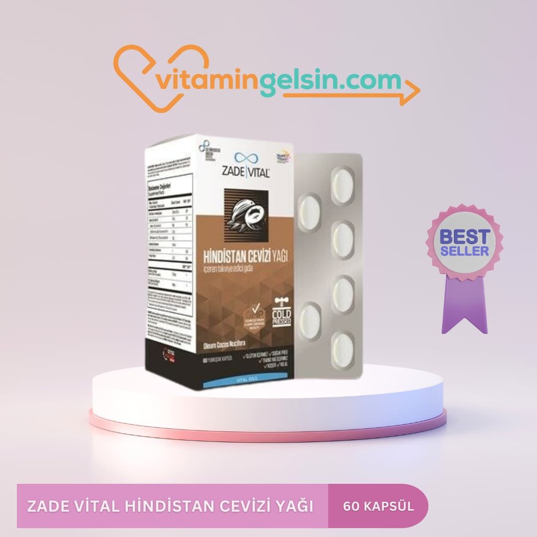 Zade Vital Hindistan Cevizi Yağı 60 Kapsül