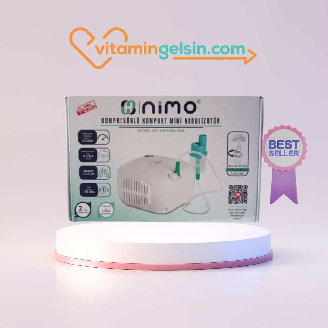 Nimo Mini Kompresörlü Kompak Nebulizatör Cihazı