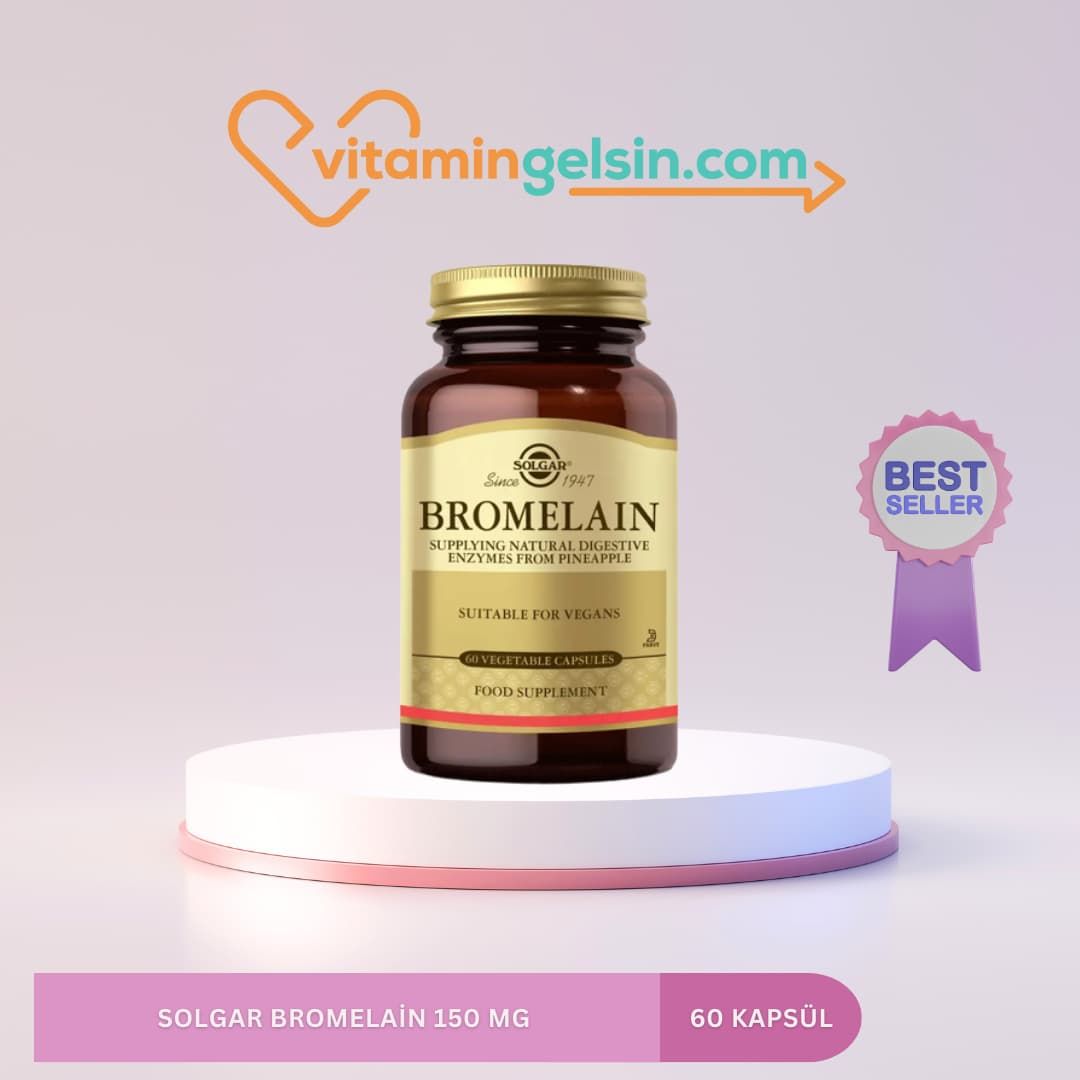 Solgar Bromelain 150 mg 60 Kapsül