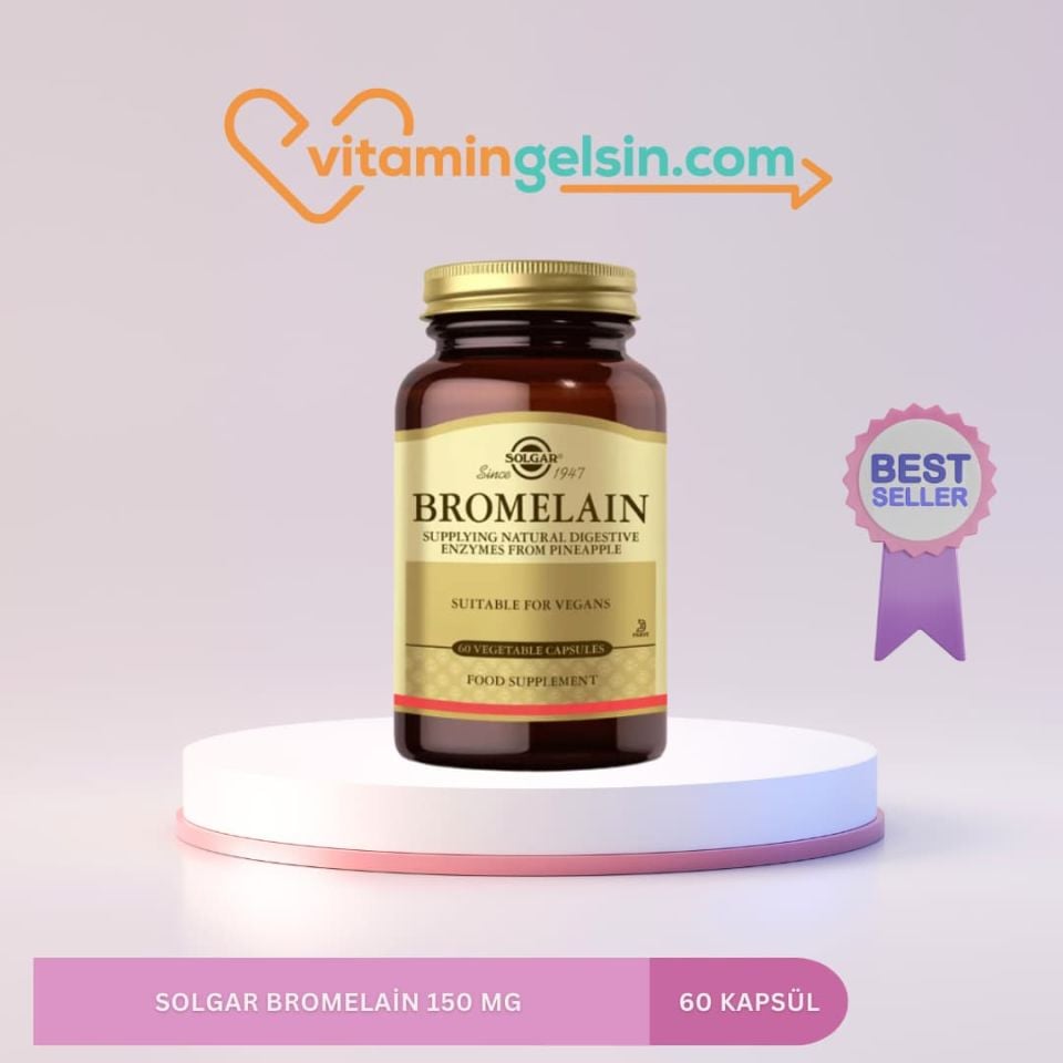Solgar Bromelain 150 mg 60 Kapsül