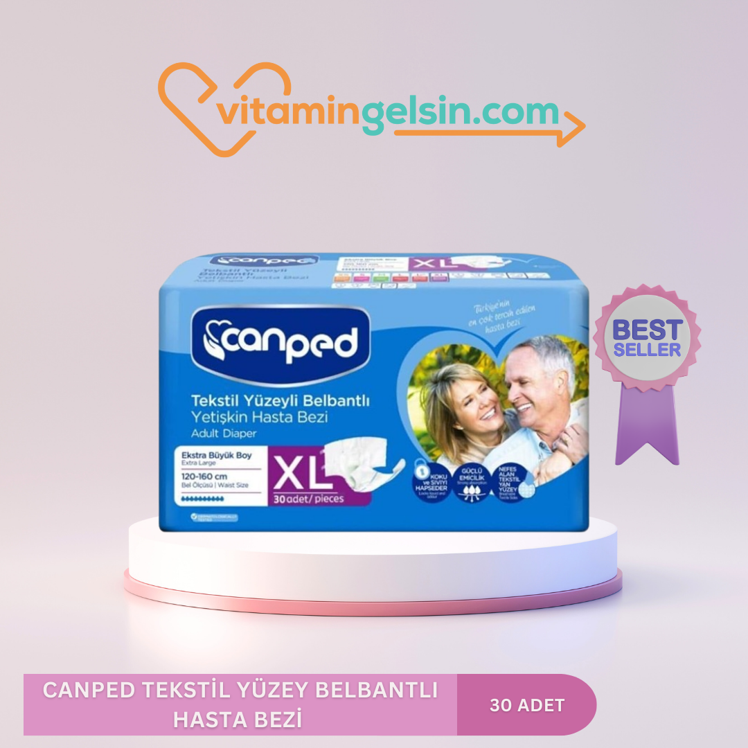 Canped Tekstil Yüzey Belbantlı Hasta Bezi 30'lu